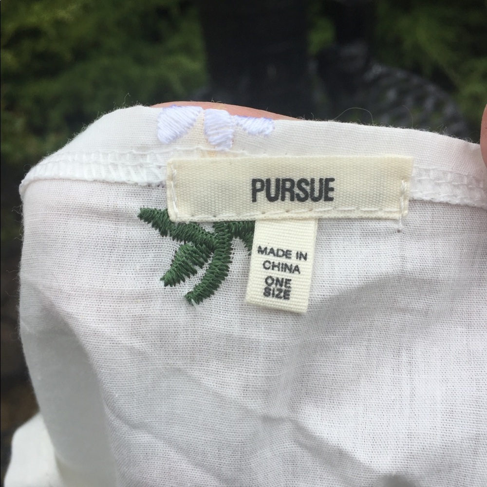Pursue daisy embroidered white cotton peasant top - Picture 4 of 14